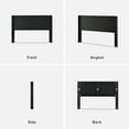 thumbnail image 7 of mopio Brooklyn Queen Size Black Headboard, 62.4" Wide Headboard Only, Wood Headboard, Modern Farmhouse, Boho, Wall Mount, Fluted Panel, Wingback Design, 7 of 7
