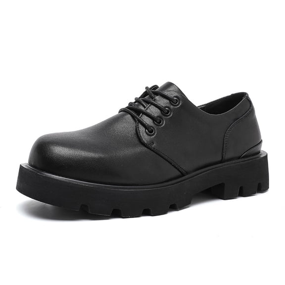 Genuine Leather Derby Shoes Men's High-grade Men's Shoes Round Toe Casual Leather Shoes Men's