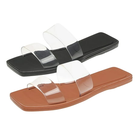 

Akiihool Flip Flops for Women Wide Width Womens Fashion Flip Flops Ladies Lightweight Summer Beach Yoga Mat Sandals with Comfortable Arch Support (Black 9)