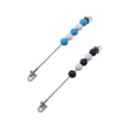 thumbnail image 1 of Tablero ocupado de de madera de 2 piezas, accesorios de bricolaje, tablero sensorial de de juguetes sensoriales de habilidad básica para actividades de interacción de Azul negro Sunnimix tablero ocupado, 1 of 8