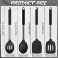 thumbnail image 2 of sixwipe 4-Pack Silicone Cooking Utensils Set - Heat Resistant Non-Stick Kitchen Spatula & Spoon Set, Large Soup Ladle, Slotted Spoon & Solid Turner for Mixing, Serving, Cooking, 2 of 9