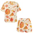 thumbnail image 3 of Delicious Pizza Burger Print Women'S Pajamas Set Summer Sleepwear Sets 2 Piece Lounge Set, 3 of 7