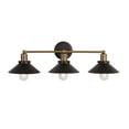 thumbnail image 2 of JONATHAN Y July 26.5" 3-Light Industrial Farmhouse Metal Vanity Light, Oil Rubbed Bronze/Brass Gold, 2 of 6