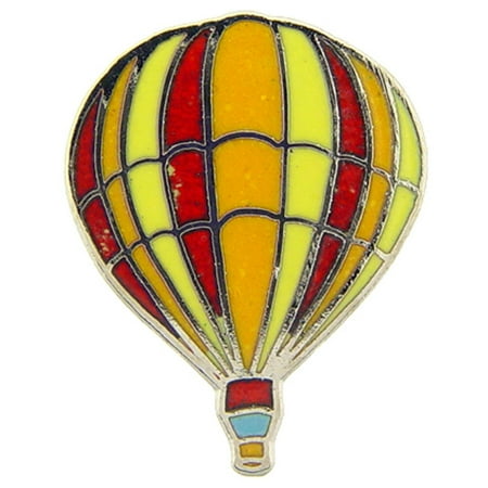 - Hot Air Balloon Red White & Yellow Pin 1
