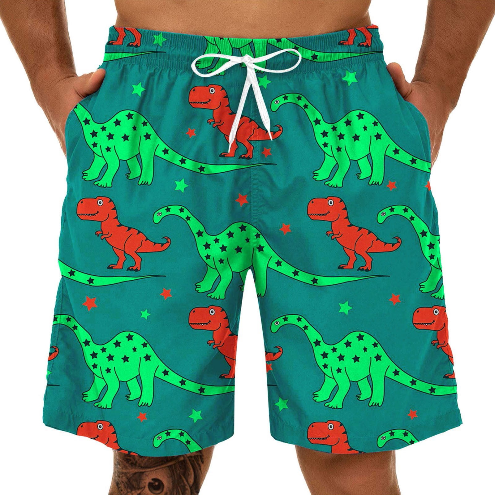 Size Dinosaur 3D Fun Print Shorts Note 
