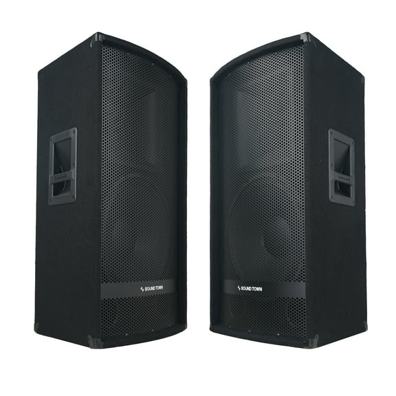 Sound Town 2-Pack 15" 1400W 2-Way Full-range Passive DJ PA Pro Audio Speaker with Compression Driver for Live Sound, Karaoke, Bar, Church (METIS-115-PAIR)