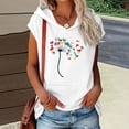 thumbnail image 3 of cocolona Womens Sleeveless Printed Pullover Hoodie Drawstring Trendy Casual Solid Color Sweatshirt with Pocket, 3 of 6