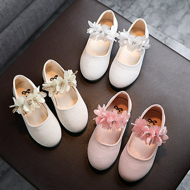 Baozhu Toddler Little Girls Wedding 3D Flower Mary Jane Shoes