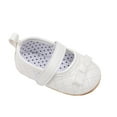 thumbnail image 4 of nvzhuang Baby Girl Dress Shoes Bowknot Mary Jane Flats Quilted Crib Shoes with Non-Slip Rubber Sole, 4 of 9