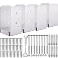 thumbnail image 2 of SPACEEUP Post Base 4"x4" Post Anchor 4pcs Adjustable Post Base Stainless Steel Concrete Post Anchor for Pavilion Deck Railing Support Decorative Anchor Plate, 2 of 10