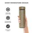 thumbnail image 2 of Fast Track Solutions Diamond Thermos 17 oz Creative Stainless Steel Gold Bling Water Bottle, 2 of 6