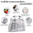 thumbnail image 2 of Lunch on the Go | Lunch Bag for Women | Insulated Lunch Tote for Ladies, Girls, Female | Large Reusable Soft Lunch Box Purse Cooler for School, Work, Office | Large Lunch Tote (Gray Marble), 2 of 7