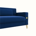 thumbnail image 6 of Modern Velvet Upholstered Sofa Couch with Pillows Removable Cushions and Gold Metal Legs for Living Room Office Apartment, 6 of 10