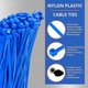 thumbnail image 5 of Bridas para cables plateadas, largas y resistentes, 370 mm x 4,8 mm, paquete de 100, cremallera de nailon de primera calidad, 5 of 5