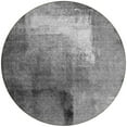 thumbnail image 5 of HomeRoots 586932 8 ft. Round Abstract Washable Indoor & Outdoor Area Rug, Gray, Silver & Charcoal, 5 of 5