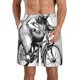 thumbnail image 1 of Balery Capybara Riding Bicycle Traje de Baño Estilo Hawaiano para Hombre, Shorts de Secado Rápido con Bolsillos-Large, 1 of 6