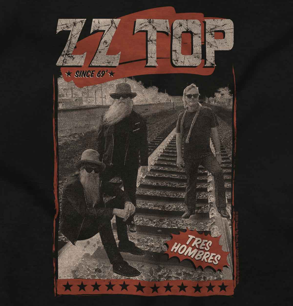 Official ZZ Top Tres Hombres Concert Women's T Shirt Ladies Tee Brisco Brands S - image 2 of 4
