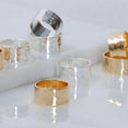 thumbnail image 6 of Humble Chic Hammered Chunky Rings for Women - 18K Gold Plated Stacking Ring, Size 6, 6 of 8