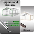 thumbnail image 4 of Sylviera Metal Walk-in Chicken Coop, 10x19.7x6.4FT Outdoor Poultry Enclosure, Reinforced Frame and Waterproof Cover for 30-45 Chickens, 4 of 9