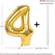 thumbnail image 2 of 2PCS 40 Inch Gold Digital Helium Foil Birthday Party Balloons (Number 4, Gold), 2 of 4