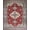 Red, Pattern 1, variant on Design&I 8'x10' Washable Area Rug Assorted Boho Vintage Border Door Mongolian Checkered Nylon Hallway for Dining Room, Large Office, Lounge, Snag-Free