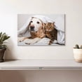 thumbnail image 2 of Elephant Stock Cozy Dog And Cat Wall Art - Horizontal Canvas Wall Art - Living Room Wall Decor - Animal Canvas - Gray And Beige Decor - 12" x 8", 2 of 8