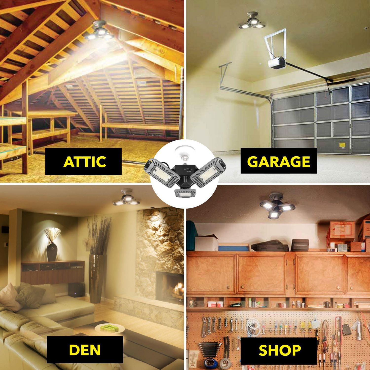 Bell + Howell Triburst Activate Deluxe Multi-Angle LED Light Panel, Motion Activated, Multi-Angle LED Light