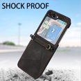 thumbnail image 4 of Dteck for Samsung Galaxy Z Flip 6 Case, Shockproof PU Leather Crossbody Lanyard Cover Protective Strap Case for Galaxy Z Flip 6,Black, 4 of 6