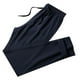 thumbnail image 2 of Pantalones de jogging elásticos con cordón para hombre, de seda helada: poliéster, pierna recta, deportivos, informales, cómodos, 2 of 8