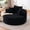 Black, variant on Oversized Round Chair Lounge Chaise Indoor, Upholstered Corduroy Deep Seat Cloud Large Circle Sofa Chair, No Assembly Required, Fluffy Modern Sleeper Sofa Bed for Reading, Living Room, Bedroom