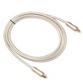 thumbnail image 3 of REXLIS Cable de audio óptico digital de fibra óptica SPDIF Toslink macho de 3 pies, para cine en casa, barra de sonido, TV, dorado, dorado, 3 of 5