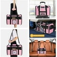 thumbnail image 7 of DENZUS Cat and Small Dog Travel Bag, TSA-Approved Soft-Sided Pet Tote for Pets Under 15lb, Collapsible Airline-Friendly Design – Pink, 7 of 7