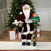 Northlight Animated and Musical Santa Claus Figure with Lighted "Merry Christmas" Mailbox - 30"
