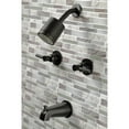 thumbnail image 2 of Kingston Brass KBX8140DKL Kaiser Two-Handle Tub and Shower Faucet, Matte Black, 2 of 5