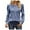 Sweater 396# Blue, variant on Sweaters for Women Solid Color Round Neck Bubble Shoulder Long Sleeve Thermal Sweaters Top Fashion Outwear Casual Cozy Daily Wear