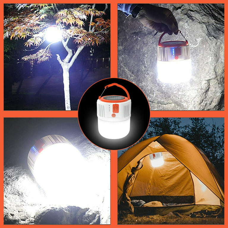2 Pack 5000K Outdoor LED Camping Lanterns Rechargeable , 5 Light