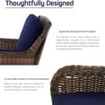 thumbnail image 3 of Krikacy Wicker Loveseat With Coffee Table, All-Weather HDPE Hand-Woven Rattan for Patio Deck,Blue, 3 of 6