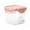 Pink #t86, variant on Japceit Reusable Freezer Storage Containers, Stackable Meal Prep Jars with Lids, Airtight Food Boxes for Leftovers, Snacks, Bento, Dishwasher Safe Kitchen Organizer