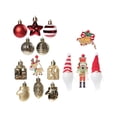 thumbnail image 1 of 32 Uds Adornos navideños Macarena Cascanueces dorado Bolas colgantes para fiestas, 1 of 8