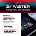 thumbnail image 4 of XPG 2TB GAMMIX S70 Blade - Works with Playstation 5, PCIe Gen4 M.2 2280 Internal Gaming SSD Up to 7,400 MB/s (AGAMMIXS70B-2T-CS), 4 of 8