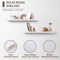 thumbnail image 4 of Axeman 36 Inch Solid Wood Wall Shelves Set of 2, Modern Floating Shelves for Wall Storage, 4 of 5