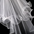 thumbnail image 6 of 2 Tiers Curly Edge Girls Communion Veil with Comb Wedding Veil for Flower Girl, 6 of 10