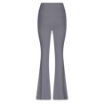 thumbnail image 4 of REALiKUN Women's Flare Leggings High Waisted Yoga Pants Wide Leg Stretchy Bell Bottom Athletic Flared Long Pants, 4 of 5