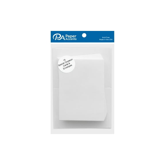 Card & Env 2.5x3.5 Special Occasion 15pc White