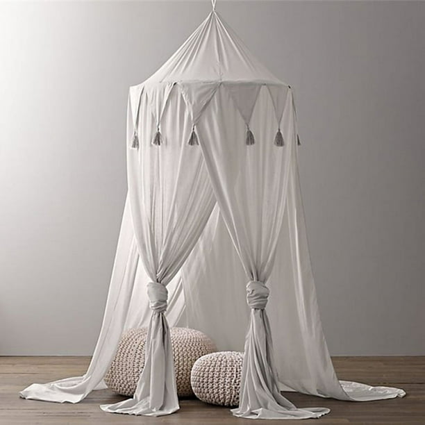 Ydfdwe Bed Canopy For Kids Baby Bed, Round Dome Kids Indoor Outdoor Castle Play Tent Hanging House Decoration Reading Nook Cotton Canvas Coral Other