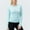 Light Blue A, variant on Yoga Shirts for Women Long Sleeve Quick Drying Workout Tops Sun Protection Shirts for Hiking Running Clearance - Green