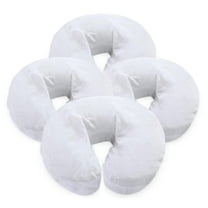 London Linens Pure Cotton Massage Face Cradle Head Foam Cover, White 4-Pack