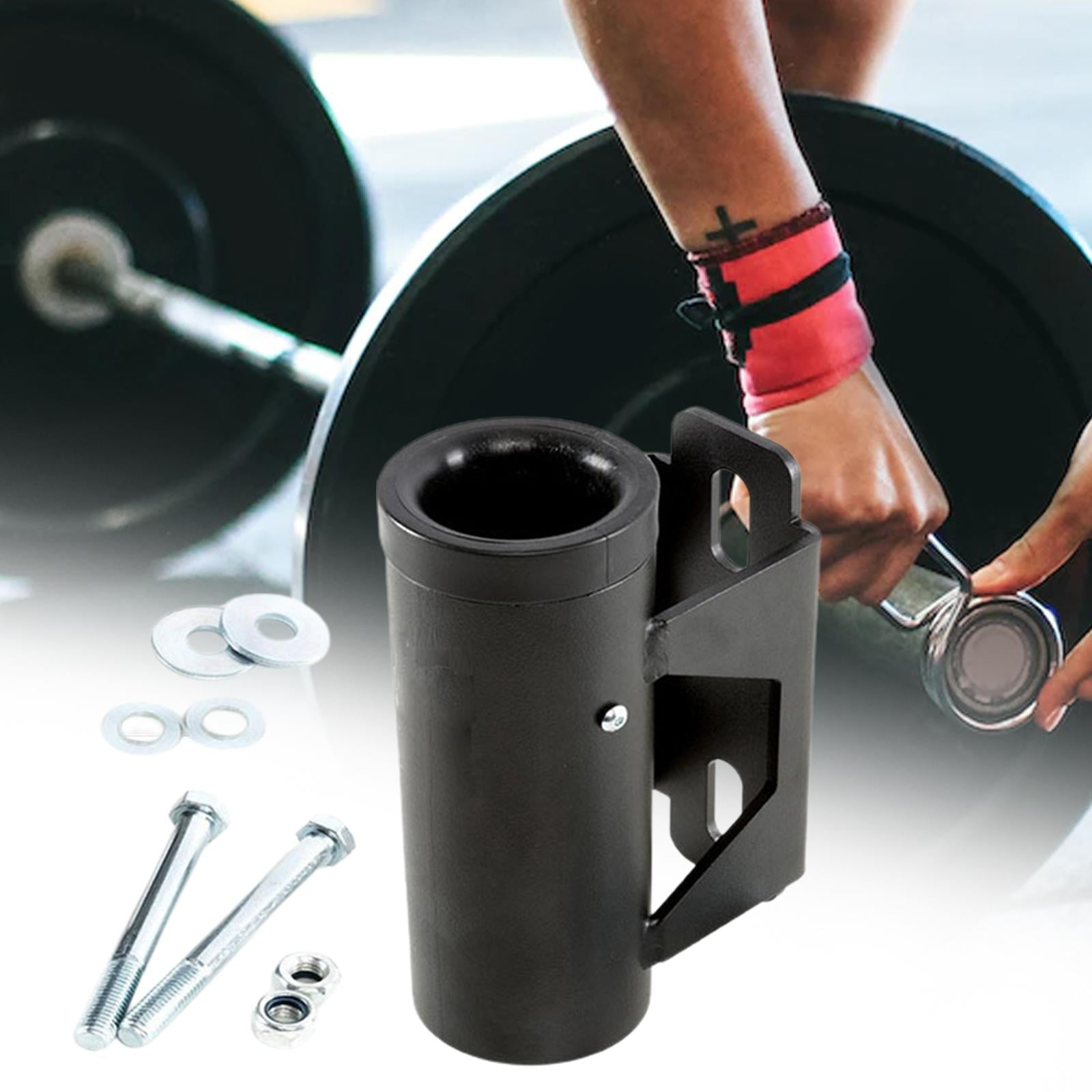 QccHieUs Barbell Holder Storage Weight Bar Rack Gym Squat Rack Attachment Commercial Home Argent Accessories