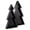 Black, variant on AuldHome Design Wooden Christmas Tree Trays (Nested Set of 2, Black), Rustic Farmhouse Style Holiday Christmas Serving Decorative Platters