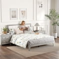 thumbnail image 6 of HOMCOM Queen Bed Frame with Upholstered Headboard, Queen Size Platform Bed Frame with Wooden Slats, No Box Spring Needed, Easy Assembly, Gray, 6 of 9